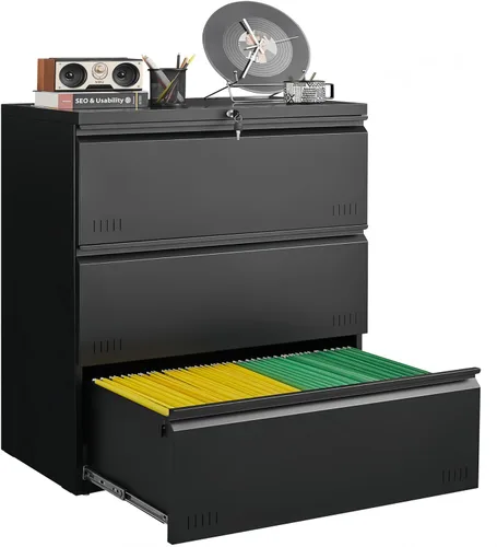 Miniatura 10 de Guizeeopo Armario de almacenamiento de metal con estantes ajustables, gabinetes de almacenamiento de garaje con puertas y estantes, archivadores
