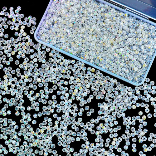 Miniatura 61 de 800 cuentas redondas de cristal de 0.236/0.396/0.394 pulgadas para joyas de bricolaje, ideales para pulseras, collares, colgantes y proyectos