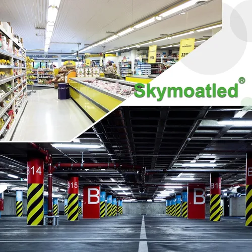 Miniatura 7 de Skymoatled Paquete de 8 luces LED de garaje de 8 pies, luz blanca de 100 W, 6000 K, 15000 lm, súper brillante, montaje en superficie, luces LED T8