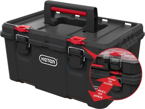 Miniatura 4 de Keter Stack n' Roll - Caja de herramientas modular para bricolaje, apilable, ligera, duradera, resistente al agua, color negro