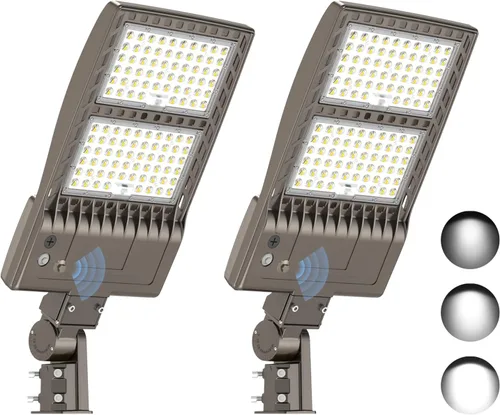 Miniatura 28 de KUKUPPO Luz LED de estacionamiento de 200 W, luz de poste de estacionamiento de grado industrial con certificación DLC UL, luz LED caja de zapatos