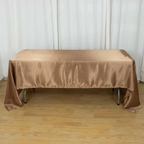 Miniatura 49 de Efavormart - Mantel rectangular de satén, 90 x 132 pulgadas, suave, oblongo, lavable, mantel decorativo de tela sedosa para bodas, fiestas, Plata