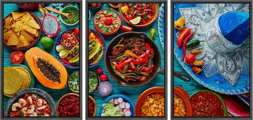 Miniatura 104 de wall26 Lienzo enmarcado para pared, juego de arte de hierbas, verduras y condimentos en madera, alimentos, fotografía cultural, realismo, paisaje