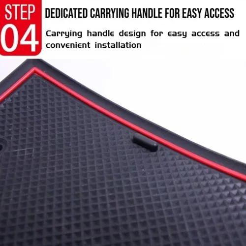 Miniatura 6 de Great-luck Accesorios para el interior del automóvil, tapete de almacenamiento para puerta, tapete para portavasos, tapete antideslizante a prueba