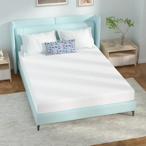 Miniatura 27 de Colchón individual de 5 pulgadas para niños, colchón de espuma viscoelástica de gel para un sueño cómodo y alivio de presión, soporte de firmeza