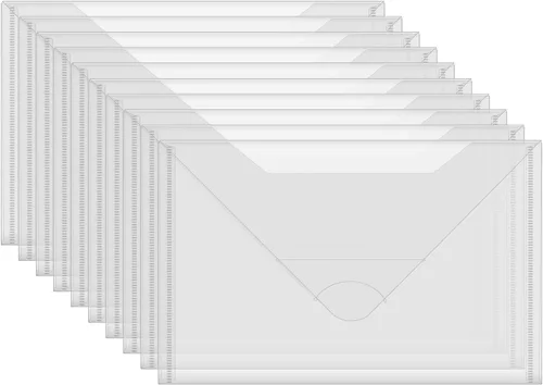 Miniatura 10 de Paquete de 10 bolsillos de almacenamiento de plástico transparente resistentes y 10 hojas magnéticas de goma suave para troqueles de corte, 20