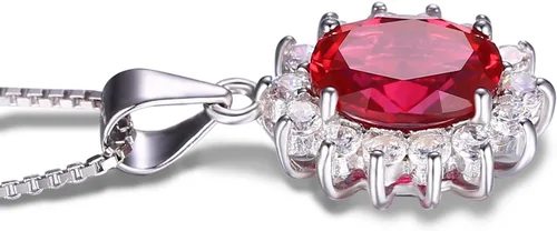 Miniatura 80 de JewelryPalace Princess Diana Kate Middleton Natural Amethyst Citrine Garnet Peridot Topaz Created Ruby Sapphire Simulated Emerald Pendant Necklace