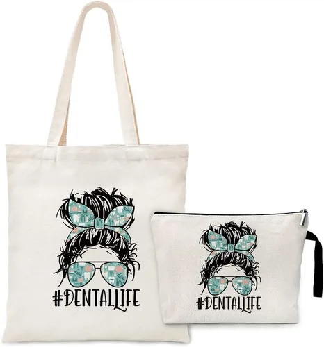 ZHANTUONE La bolsa de cosméticos hecha de lona no solo es novedosa y única en diseño, sino que también es segura y práctica con una cremallera de