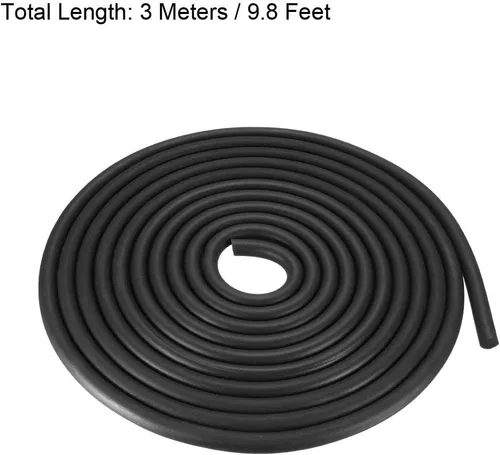 Miniatura 2 de uxcell Cinta de Sellado de Espuma de Goma para Burlete 10mm de Diámetro 3 Metros de Largo Negro