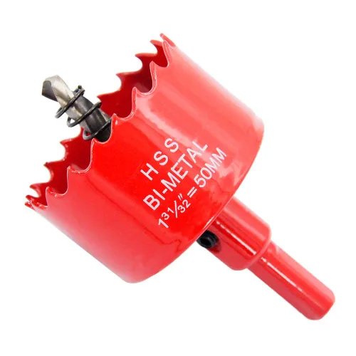 Miniatura 56 de Broca bimetálica para taladro, cortador de orificios HSS con eje para madera y metal