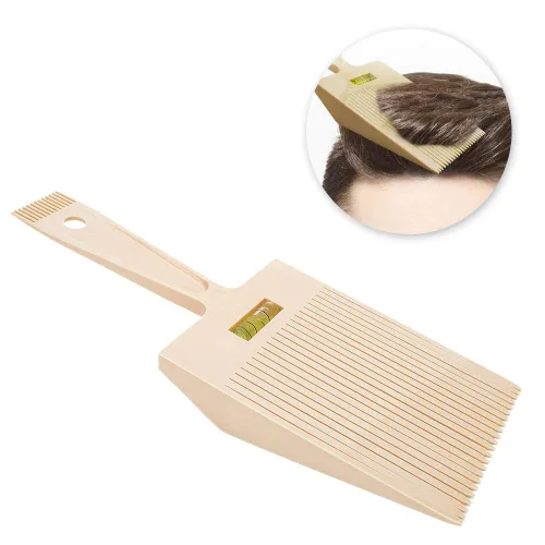 Miniatura 5 de Peine superior plano, peine plano de doble extremo, herramienta de peluquería con líquido de explosión de nivel, nivel de corte de pelo profesional