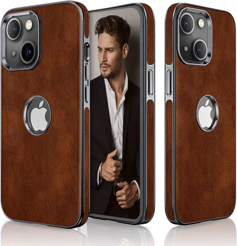 Miniatura 9 de LOHASIC Compatible con iPhone 14 Pro Max, funda delgada de cuero galvanizado dorado, antiarañazos, suave cubierta trasera protectora para hombre