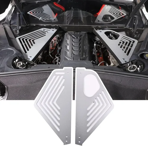 Miniatura 14 de TOYCIDFG Cubierta de panel de bahía del motor, protector de protección contra salpicaduras izquierda y derecha para C8 Corvette 2020-2024 Accesorios