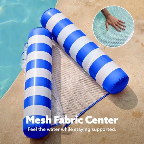 Miniatura 5 de SLOOSH 2 Packs Hammock Pool Floats Adults, 4-in-1 Multi-Purpose Inflatable Pool Floats PVC Water Hammock Lounge Floaties