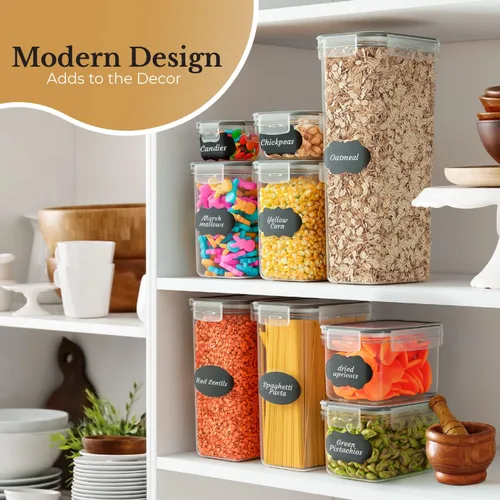 Miniatura 5 de Chef's Path - Juego de recipientes herméticos para almacenamiento de alimentos con tapas - Paquete de variedad superior de 36 para organización
