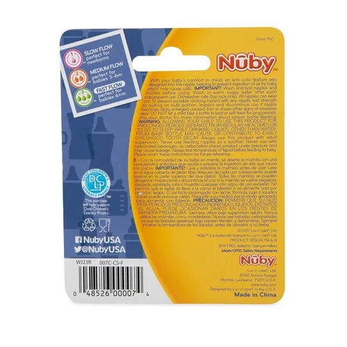 Miniatura 4 de Nuby Paquete de 4 pezones estándar de flujo rápido para cuello