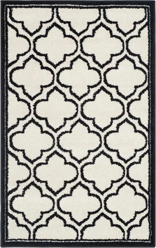 Miniatura 17 de Safavieh Amherst Collection Tapete AMT412A para interiores/exteriores de color marfil y verde claro, Polipropileno