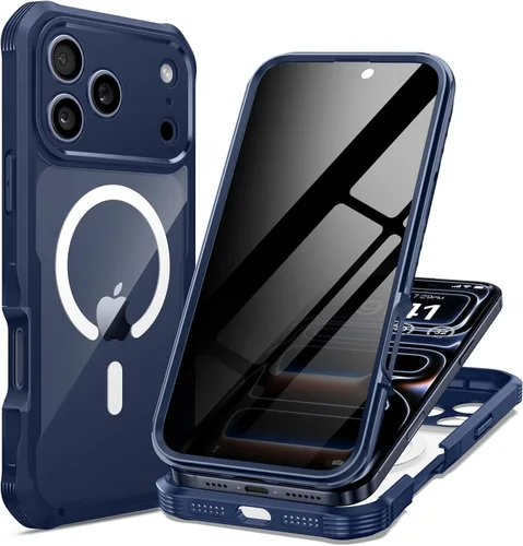 Miniatura 9 de seacosmo para iPhone Air Funda, Carcasa Completa con Protector de Privacidad de Vidrio Templado 9H Integrado y Protector de Lente de Cámara