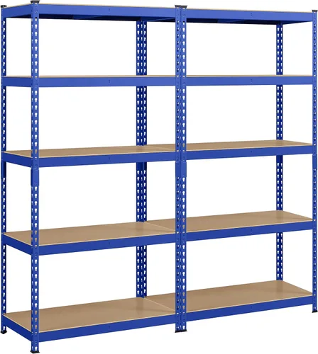 Miniatura 12 de Topeakmart 4 estantes utilitarios de 5 niveles, estantes de almacenamiento de metal, estantería de garaje, estantes de almacenamiento ajustables Azul