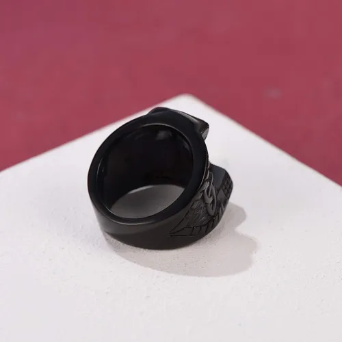 Miniatura 9 de FaithHeart Norse Viking Jewelry - Anillo de acero inoxidable de guerrero para hombre con diseño vikingo de cabeza de lobomartillo de Thor