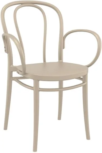 Miniatura 10 de Compamia Victor XL Silla de resina para exteriores, color negro (juego de 2)