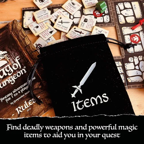 Miniatura 8 de Bag of Dungeon–Juego de Mesa de Aventura Fantástica para Familias y Fanáticos de RPG 1–4 Jugadores, Edades 7+ Explorador de Mazmorras Clásico