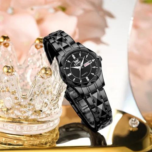 Miniatura 7 de Relojes para mujer, reloj de moda para mujer, reloj de pulsera de cuarzo analógico impermeable de acero inoxidable para mujeres y niñas