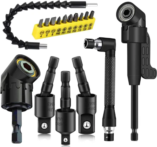 Miniatura 10 de CIGOTU El juego de adaptador/extensión de enchufe de grado de impacto convierte el taladro eléctrico en destornillador de tuerca de alta velocidad