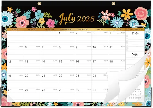 Calendario de Escritorio 2026 - Calendario de Escritorio 2026, Calendario de Escritorio/Pared de 12 Meses, Ene. 2026 - Dic. 2026, 16.8" x 12",