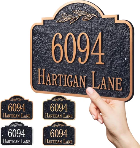 Miniatura 14 de Personalized Address Plaque,Hand-Carved House Number Sign Plaque,Custom Address Numbers for Outside