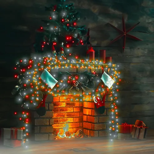 Miniatura 6 de TW SHINE - Luces de Navidad operadas con batería, paquete de 2, total 100 LED, 32 pies, luces de cadena operadas con batería con 8 modos, luces