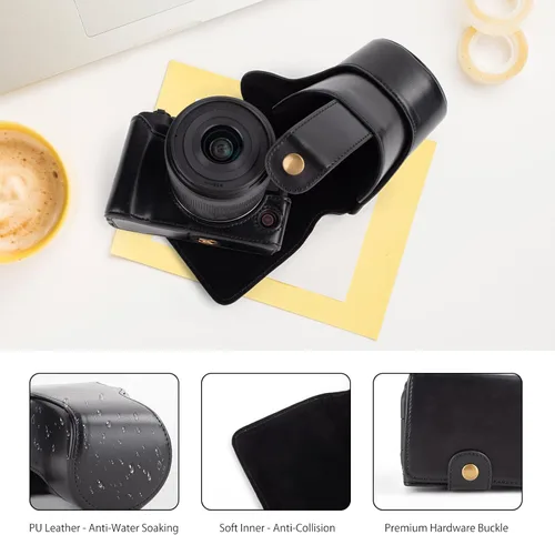 Miniatura 5 de MUZIRI KINOKOO Funda para cámara Canon EOS R50 V, cubierta protectora de cuero PU para cámara digital EOS R50 V/R50V con lente RF-S14-1.181 in