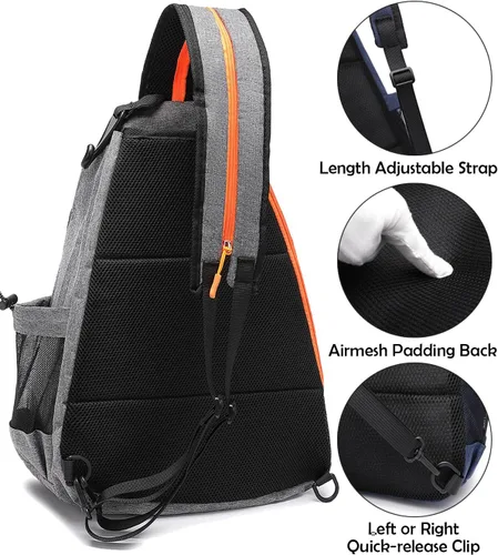 Miniatura 5 de Bolsas de pickleball para hombres y mujeres, bolsa de remo de pickleball deportiva, bolsa de pickleball ajustable con gancho para cerca, mochila