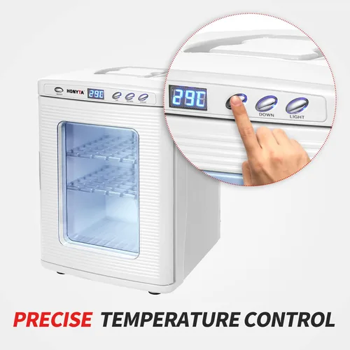 Miniatura 4 de RYFT Incubadoras para incubar huevos, incubadora portátil de laboratorio científico de reptiles de 25 L con calefacción y enfriamiento de 41.0 Blanco