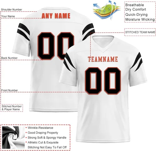 Miniatura 2 de Camiseta personalizada para hombre, camisetas de fútbol personalizadas con nombre del equipo deportivo, número de regalo para fanáticos del fútbol