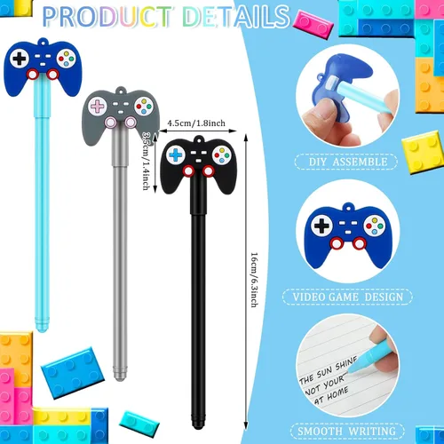 Miniatura 2 de Tinlade 24 bolígrafos de tinta con temática de videojuegos, regalos de fiesta de videojuegos, regalos de fiesta de cumpleaños, regalos para oficina