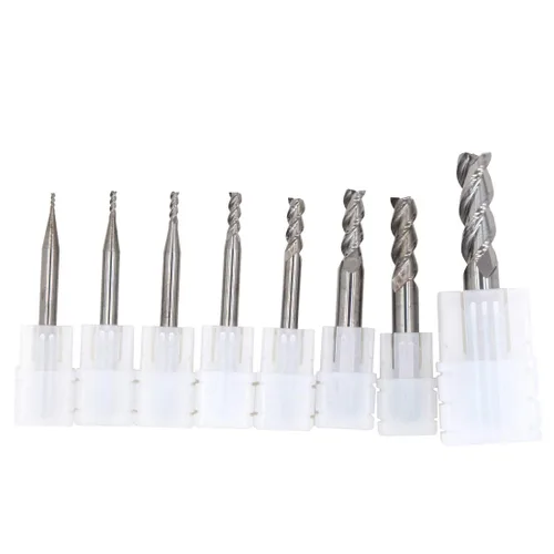 Miniatura 22 de Wokesi Ø5/16''×5/16''SHANK×3-1/2''OAL, extra largo, 4flauta, acero de alta velocidad, pulido completo, cortador de fresado de extremo cuadrado