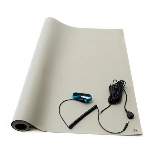 Miniatura 4 de Bertech ESD - Juego de tapete de soldadura con correa para muñeca y cable de conexión a tierra, 16 pulgadas de ancho x 24 pulgadas de largo x 0.06