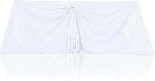 Miniatura 135 de PartyDelight Mantel de lentejuelas redondo de 50 pulgadas, color dorado claro, adorno de mesa para decoración de bodas, fiestas, cumpleaños