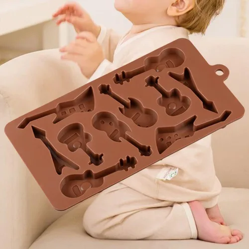 Miniatura 7 de Cabilock Moldes de guitarra para pasteles de chocolate, moldes para hornear, moldes de chocolate, moldes de chocolate, moldes para bajos, moldes