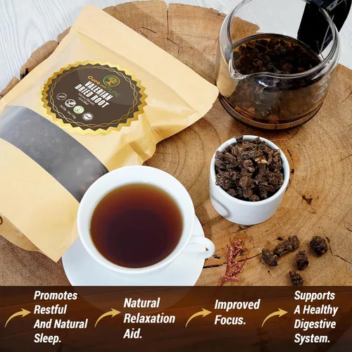 Miniatura 2 de Cure wid Pure Raíz de valeriana orgánica para apoyar el sueño, corte de 4 onzas / 4.02 oz, té de raíz de valeriana tamizado y no irradiado suelto