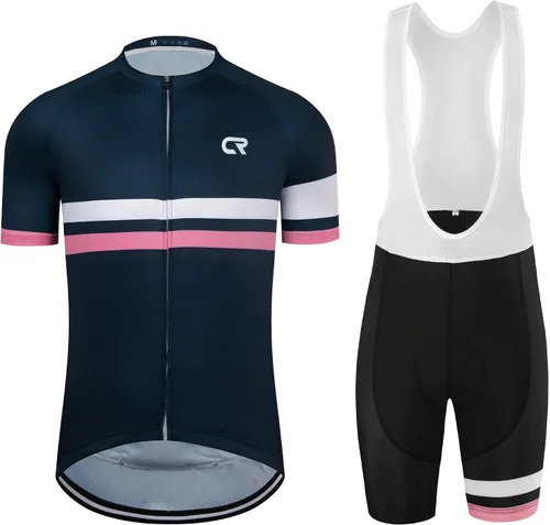 Coconut Ropamo CR - Conjunto de camiseta de ciclismo para hombre, con cremallera, bolsillo con cremallera, manga corta, kits de ciclismo, pantalones