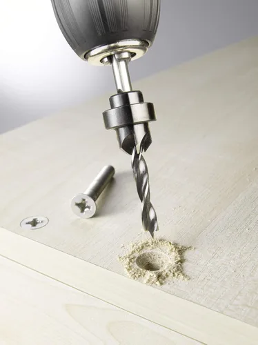 Miniatura 4 de kwb Broca espiral de madera de 9.8 ft m con avellanador y tope de profundidad, acero ajustable del CV