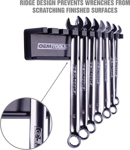 Miniatura 6 de OEMTOOLS 22513 Soporte magnético para llaves y organizador de herramientas, imán sostiene hasta 10 llaves en la mayoría de superficies metálicas