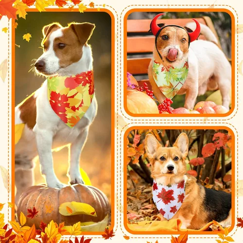 Miniatura 6 de Chunful 100 piezas de bandanas para perros a granel paquete de verano bufanda triangular babero pañuelo conjunto para accesorios de disfraz