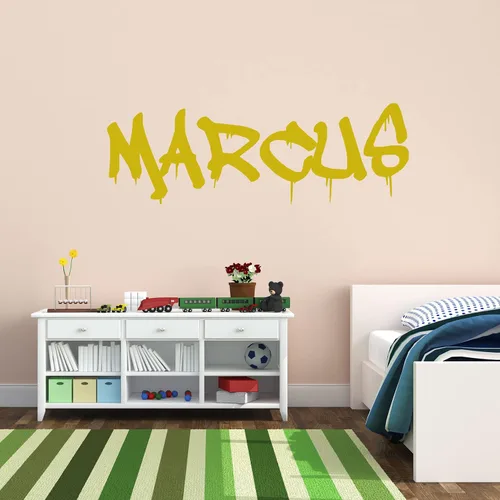 Miniatura 4 de VWAQ Calcomanía de pared personalizada con nombre de graffiti – Adhesivo decorativo de vinilo personalizado para niños, gráfico de hip hop, CSGN5