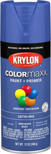 Miniatura 64 de Krylon K05599007 COLORmaxx Pintura en aerosol y base para uso en interiores y exteriores, color gris brillante para maquinaria, 12 onzas