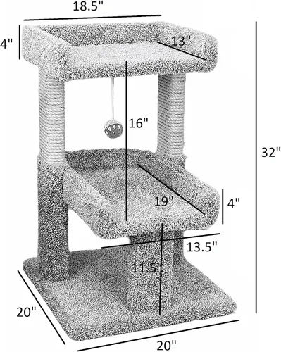 Miniatura 2 de New Cat Condos Percha de Juego Grande para Gatos