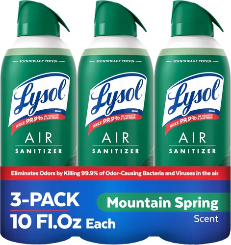 Miniatura 8 de Lysol Spray desinfectante de aire con eliminador de olores para el hogar y la oficina, aerosol desinfectante, alternativa a ambientador, aroma