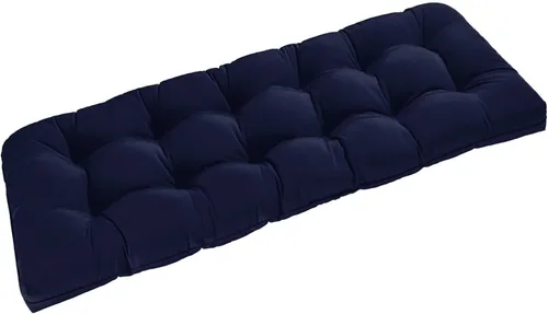 Miniatura 21 de downluxe Cojín de banco para exteriores para muebles de patio, cojines impermeables capitonados extra rellenos para columpio de porche, cojines